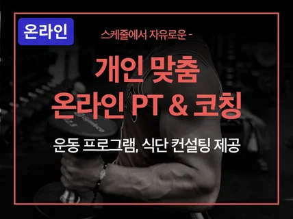 온라인 - PT 맞춤형 다이어트, 운동 프로그램  코칭