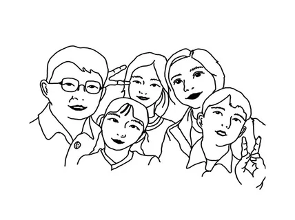 손그림 라인드로잉 프로필 디자인