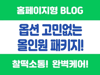 홈페이지형 블로그 스킨 디자인 제작