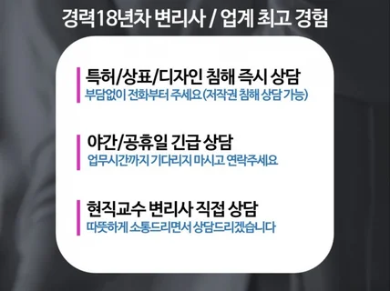 변리사가 경고장 침해 소송 상담해 드립니다