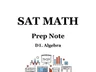 SAT Math Prep Note Domain 1