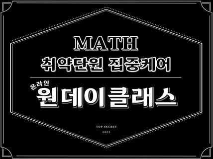 "취약단원 집중케어" 원데이클레스