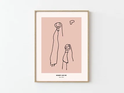 대형 인쇄 내 아이 그림으로 인테리어 그림 액자 만들기