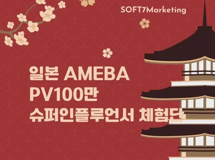 일본 PV100만 슈퍼블로거 리뷰를 통한 매출 극대화