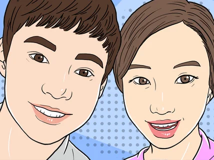 팝아트 스타일의 인물화를 드립니다.