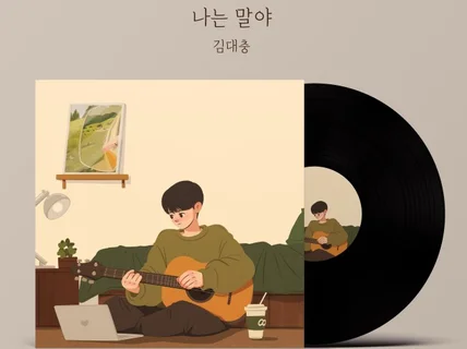 감성일러스트 앨범자켓,커버 제작해 드립니다.