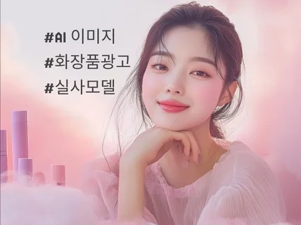 자연스러운 AI 화장품 광고 포스터 실사 이미지 모델