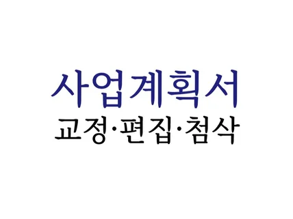 정부지원사업 사업계획서, 제안서 첨삭