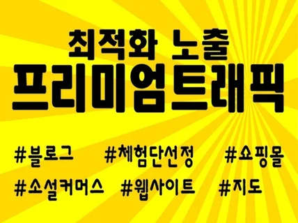 트래픽 키워드 검색광고 포털 지도 블로그 고품질