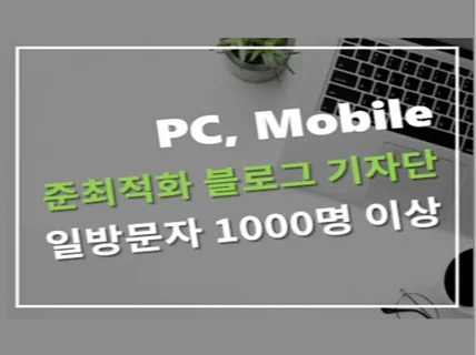 일방문자 1000명이상 준최적화 블로그 기자단원고포함