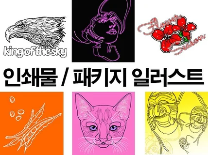 인쇄물 및 패키지 일러스트 작업