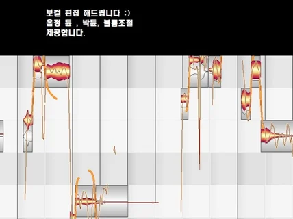 보컬 음정 튠 , 볼륨조절,노이즈 제거 작업 해 드립니다.