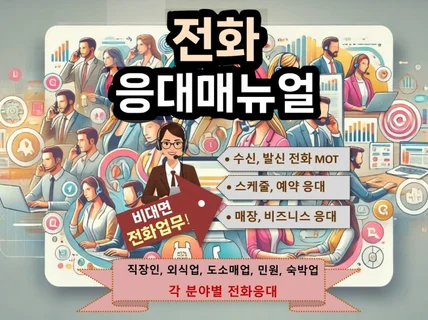 비대면 전화업무 직장, 매장 전화 -전화응대 매뉴얼