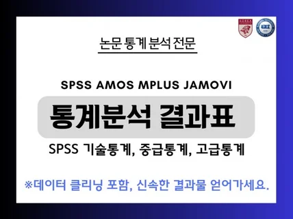 SPSS 통계분석 및 결과표 신속한 피드백드려요.