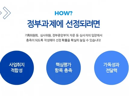 기업 정부과제 신청 및 사업계획서 통합 컨설팅