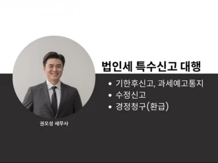 법인세 특수 신고 대행