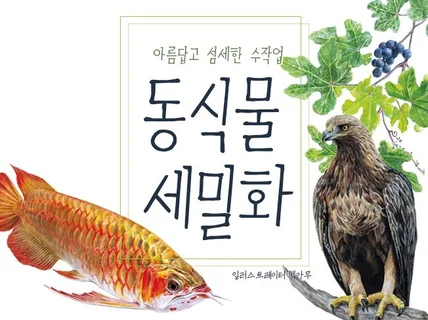 동식물 세밀화 손그림 그려 드립니다.