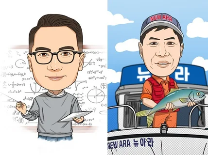비지니스의 성공을 위한 특별한 맞춤 카툰형 캐리커쳐