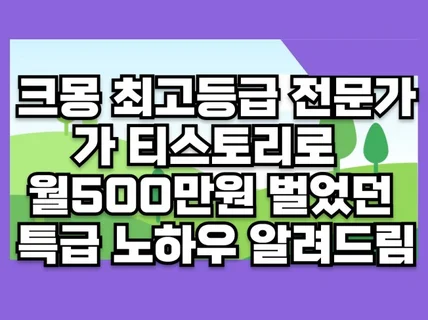 티스토리로 지금당장 월500만원버는 특급노하우 자료집