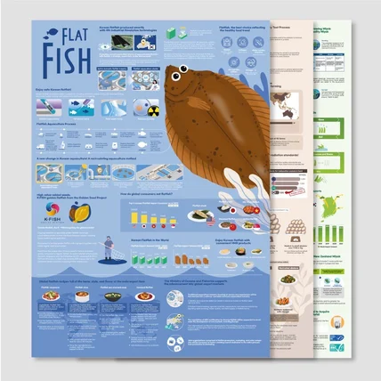 포트폴리오-해산물 관련  시리즈 인포그래픽 포스터 디자인