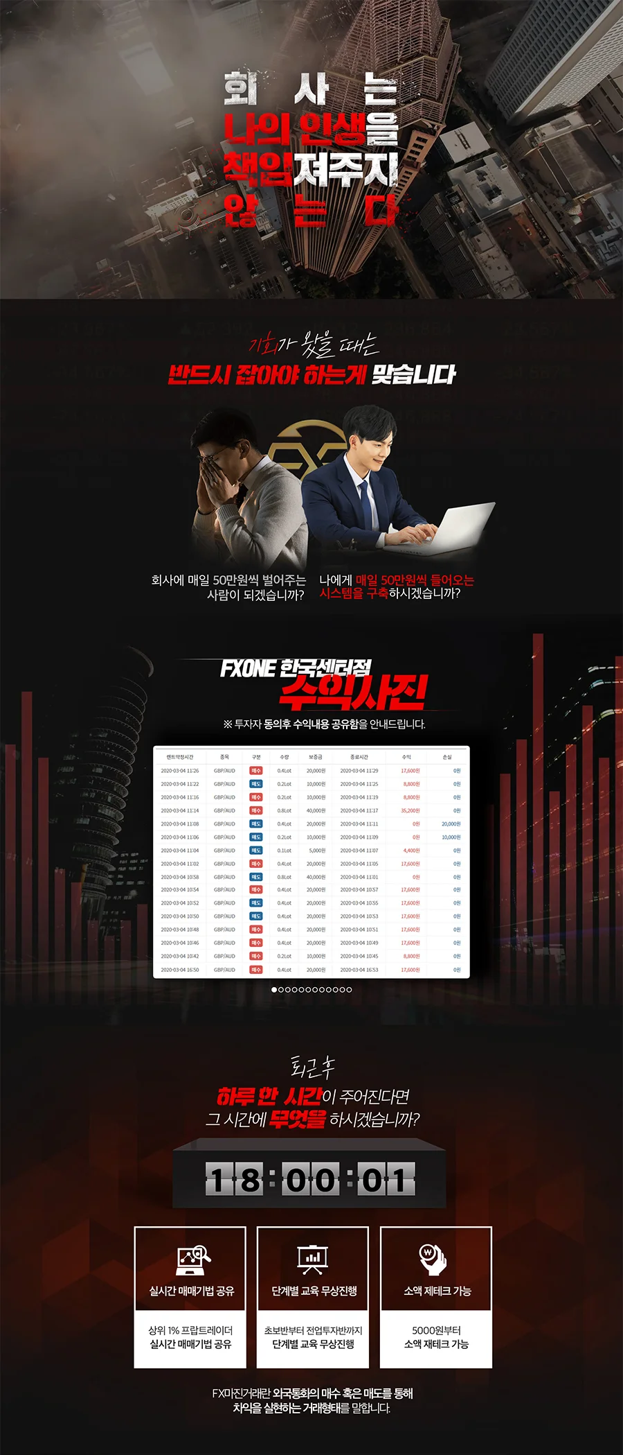 fx거래 랜딩페이지, 랜딩페이지 포트폴리오 - 크몽