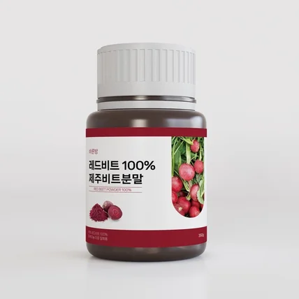 포트폴리오-바론방건기식 제주레드비트분말 100% 디자인