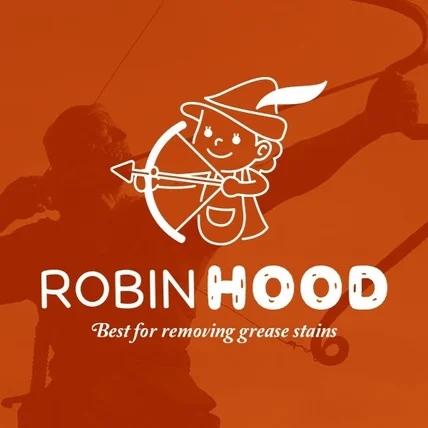 포트폴리오-주방렌지후드 기름때를 막는 후드 브랜드 ‘ROBINHOOD’  캐릭터 로고 디자인