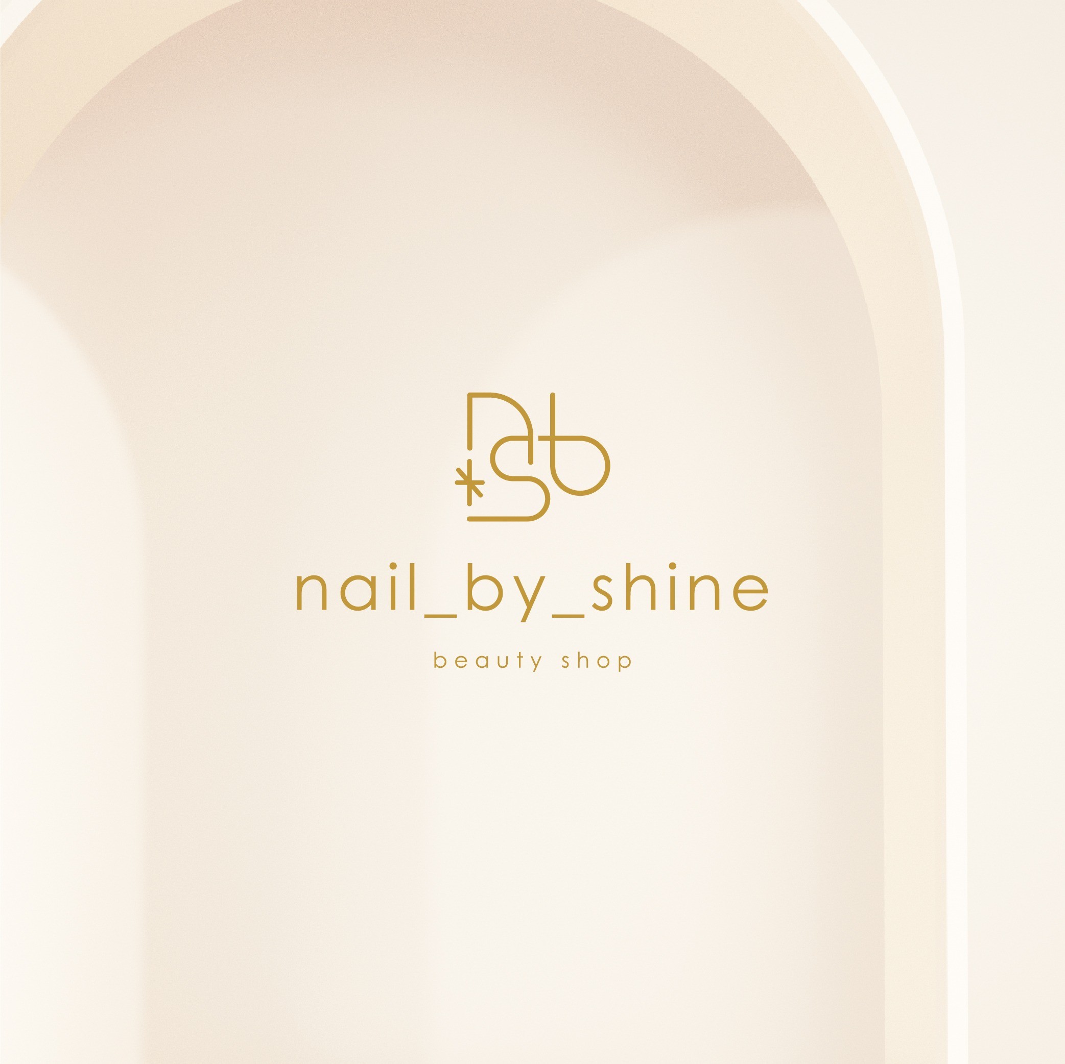 포트폴리오-감성 네일샵 'nail_by_shine' 로고 디자인