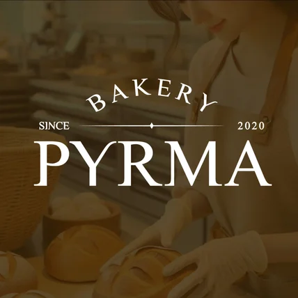 포트폴리오-유럽감성 베이커리 브랜드 'PYRMA BAKERY' 로고 디자인