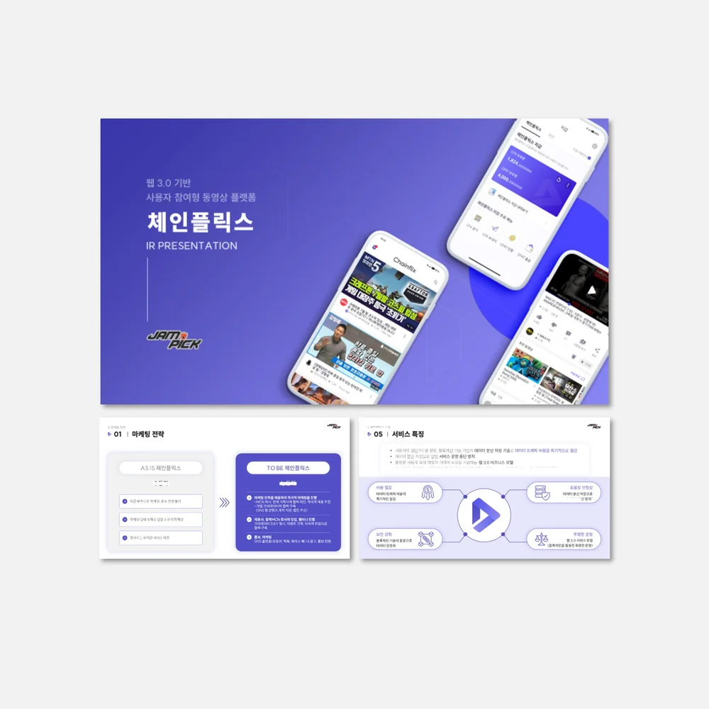 IR 자료] 체인플릭스 기업 IR 자료, PPT·인포그래픽 포트폴리오 - 크몽