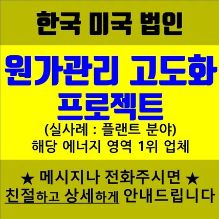 포트폴리오-D업체 한국미국 법인 원가관리 고도화 프로젝트