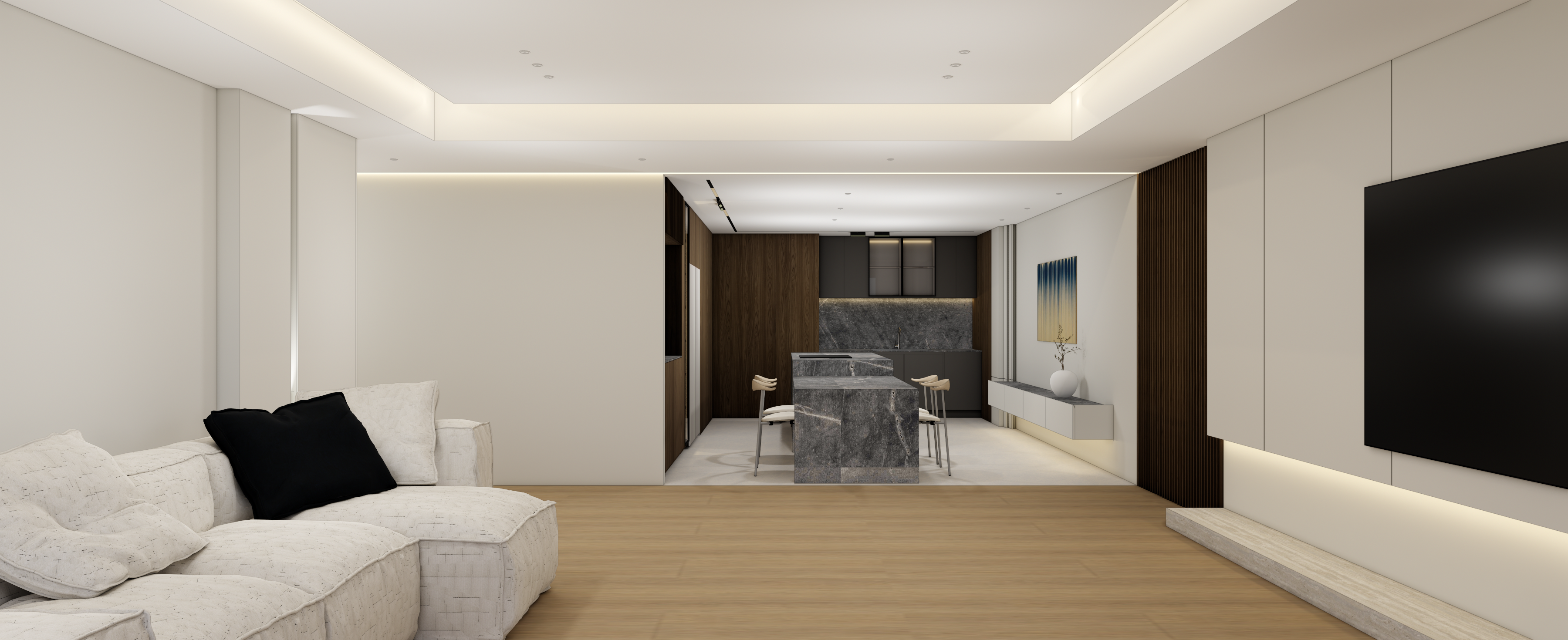 60평 주거 공간 3D render, 3D 공간 모델링 포트폴리오 - 크몽