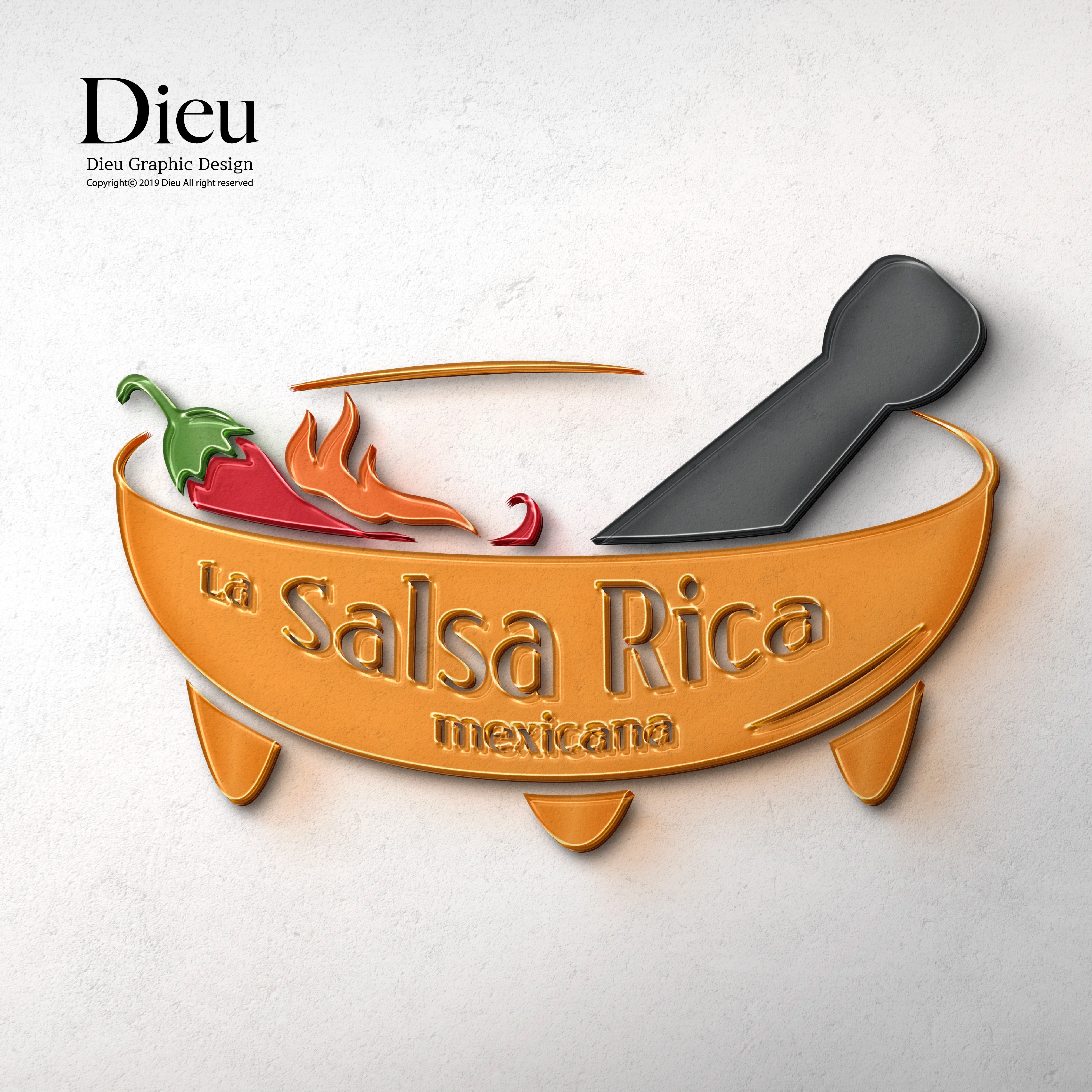 Salsa Rico Logo Mexican Restaurant Salsa Rica, 로고 디자인 포트폴리오 - 크몽