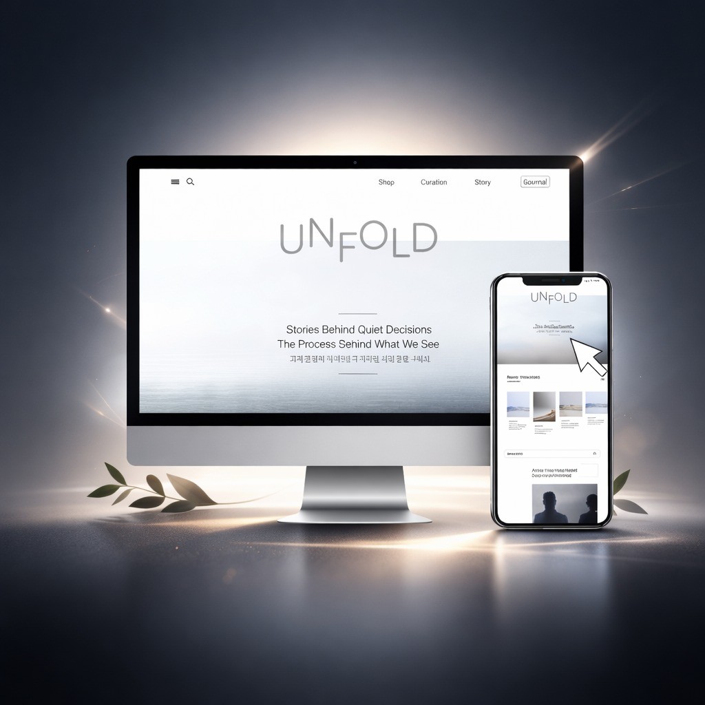 감성 브랜드 웹 UX·UI 디자인 | UNFOLD 프로젝트, 앱·모바일 UI·UX 포트폴리오 - 크몽
