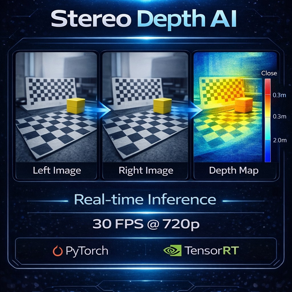 실시간 Stereo Vision 기반 Depth Estimation AI 개발, AI 모델링·최적화 포트폴리오 - 크몽