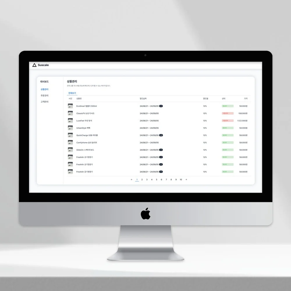쇼핑몰 관리자페이지 대시보드 디자인, 웹 UI·UX 포트폴리오 - 크몽