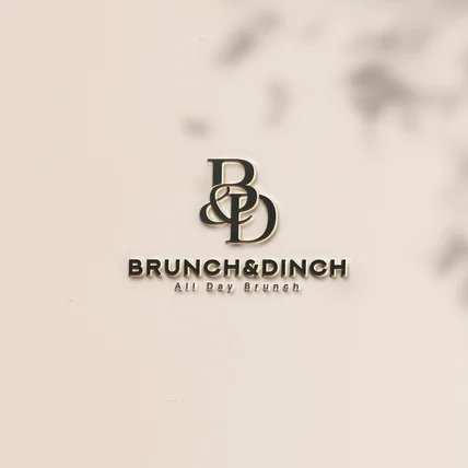 포트폴리오-카페 로고디자인 'BRUNCH&DINCH'