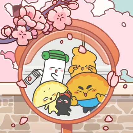 포트폴리오-납작프렌즈 SNS 일러스트