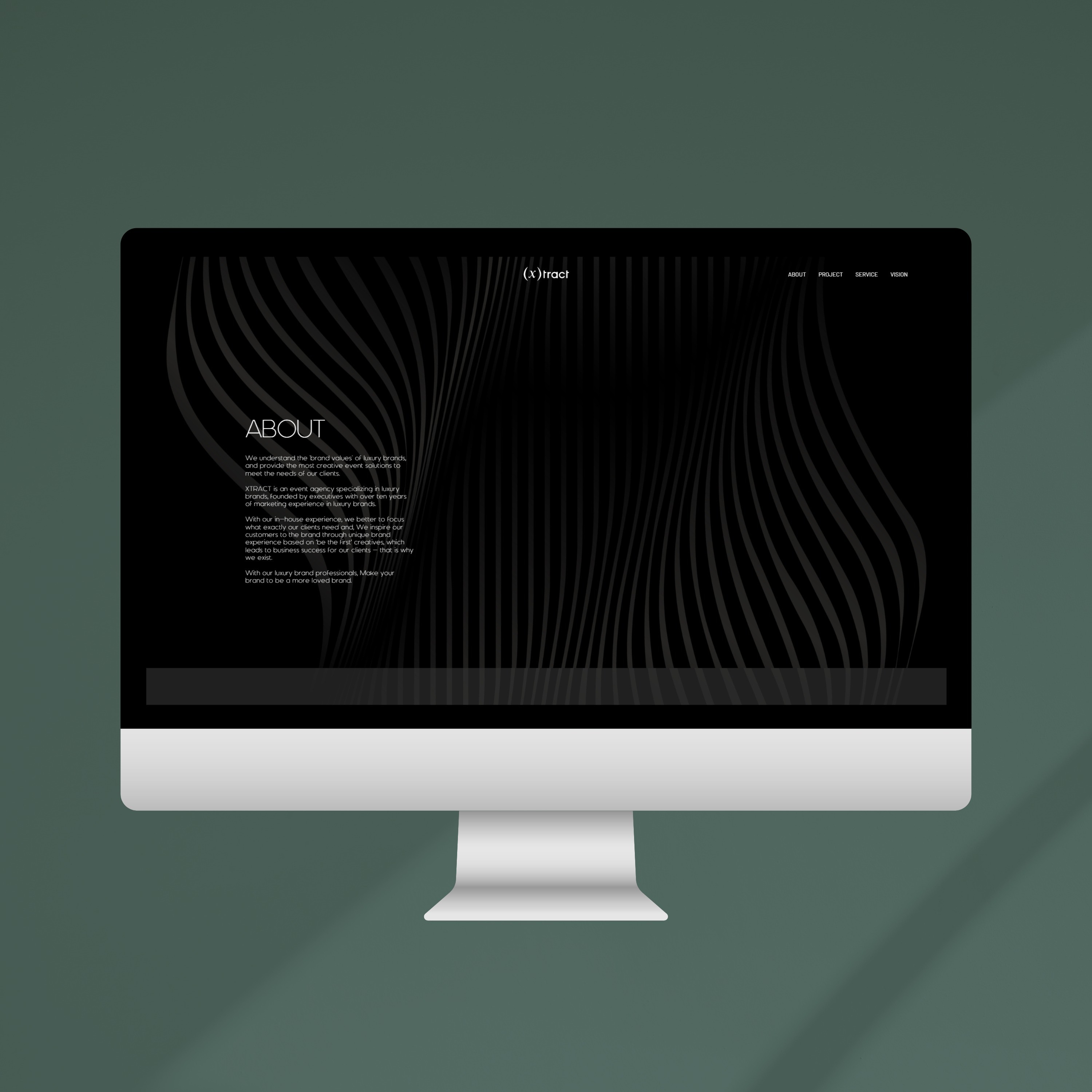 포트폴리오-Xtract 글로벌 에이전시 홈페이지 리뉴얼