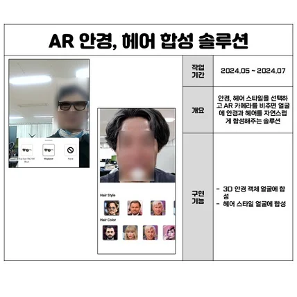포트폴리오-AR 안경, 헤어 착용 솔루션