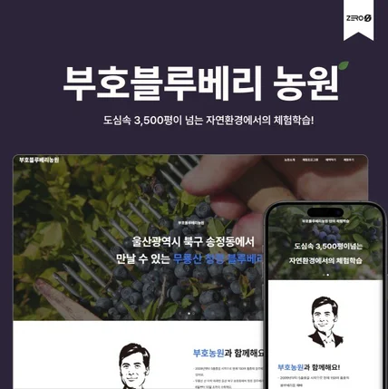 포트폴리오-[부호블루베리농원] 블루베리 전문 농장 반응형 홈페이지 제작