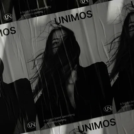 포트폴리오-여성의류 전문브랜드 'UNIMOS' 로고디자인