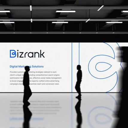 포트폴리오-온라인 IT / 마케팅 플랫폼 'Bizrank' 로고ㅣ회사로고ㅣ기업로고ㅣ로고제작