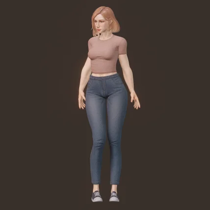포트폴리오-캐주얼 3D 캐릭터 모델링