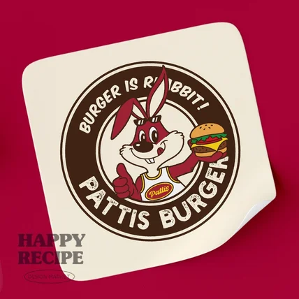 포트폴리오-버거 브랜드 [ Pattis burger] 캐릭터로고 디자인 및 브랜딩 작업