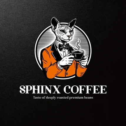 포트폴리오-원두 로스팅하는 카페 ‘SPHINX COFFEE’ 로고 디자인