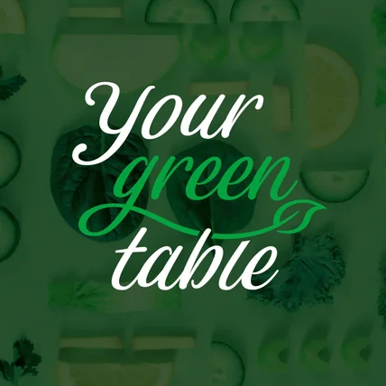 포트폴리오-건강식과 식단 도구등을 판매하는 토탈 브랜드'Your green table' 로고 디자인