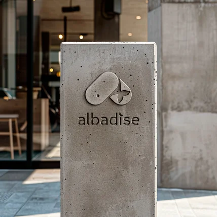 포트폴리오-job search APP "Albadise" 로고디자인