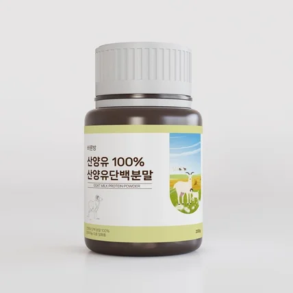 포트폴리오-바론방건기식 산양유단백분말 100% 디자인