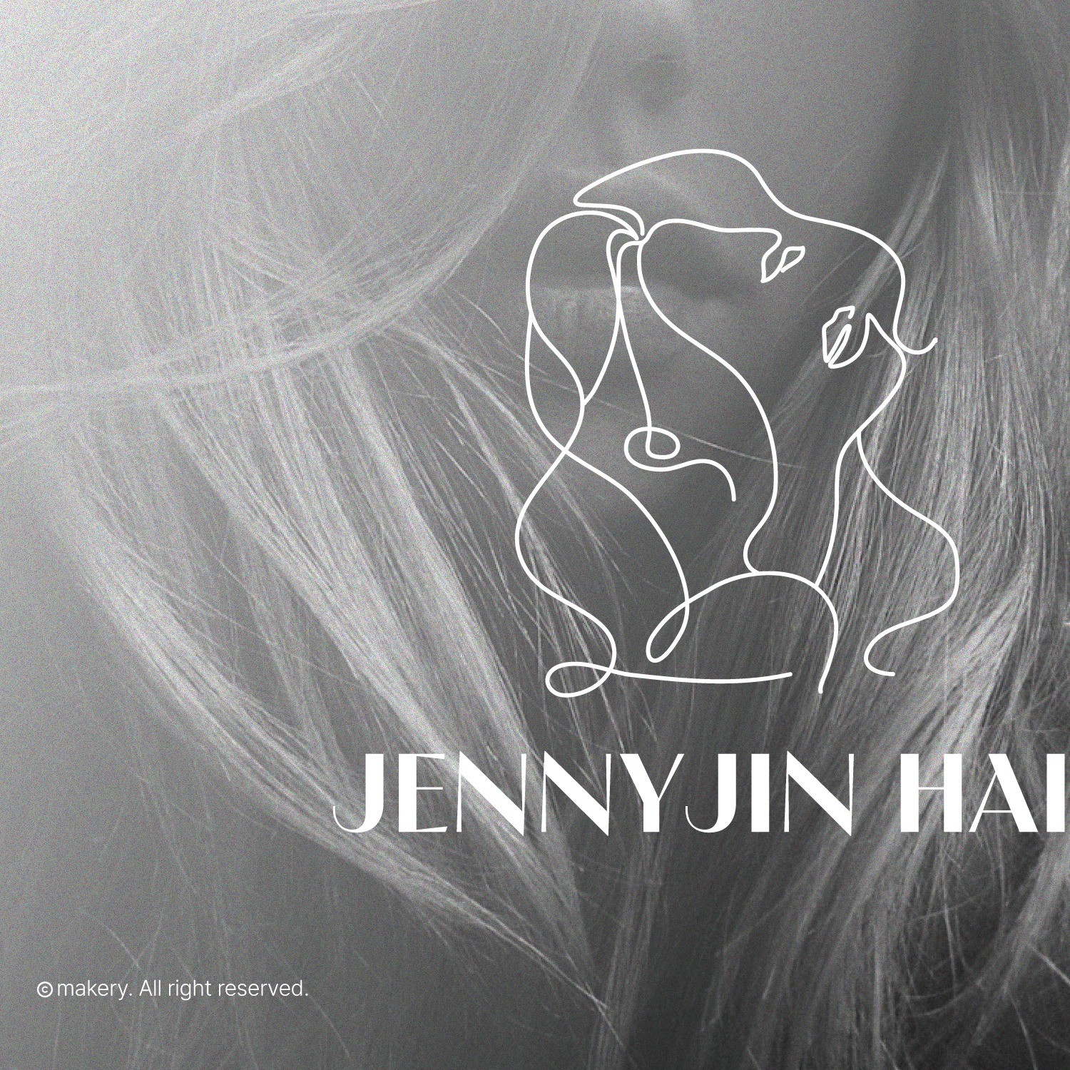 헤어샵 JENNYJIN HAIR로고디자인, 로고 디자인 포트폴리오 - 크몽